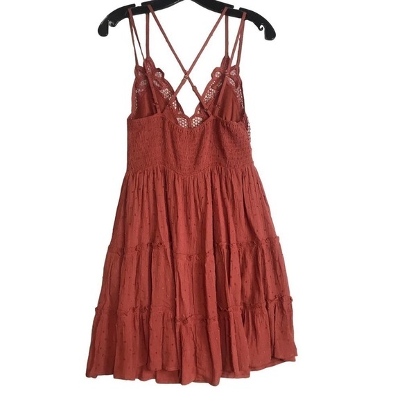 Brand New In Bohemian Burnt Orange Skater Dress Size S - Picture 3 of 16